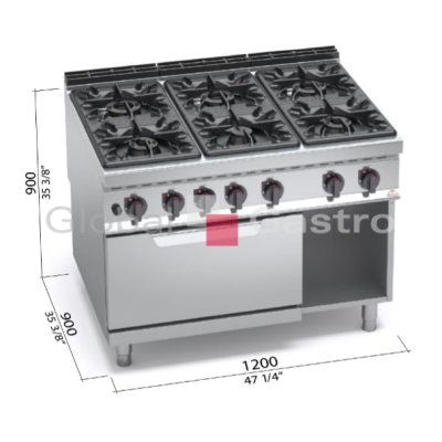 Sporák s troubou Bertos G9F6+FE | Bertos 117099027